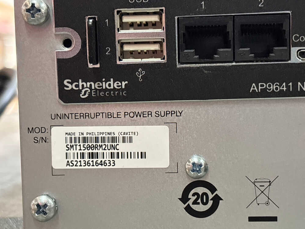 APC SMT1500RM2UNC Smart-UPS 1500VA 120V 2U Rackmount UPS - Used