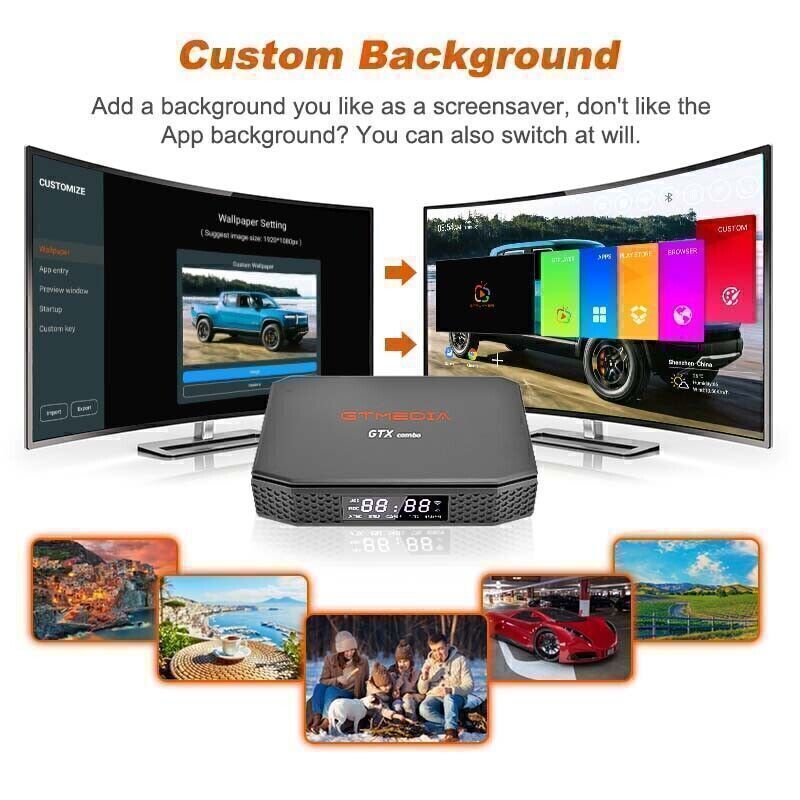 8K UHD DVB-S2/S2X/T2/C Satellite Receiver Android Smart TV Box with 1000M LAN and CI+ Slot