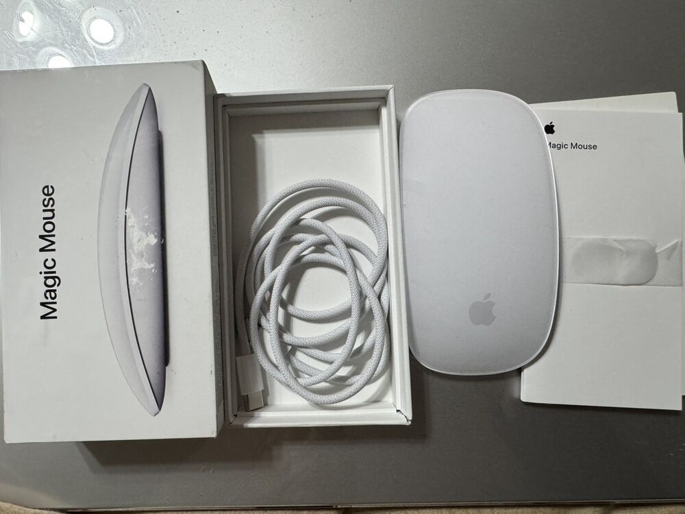 Apple Magic Mouse 2024 Model - Multi-Touch Surface with USB-C, White