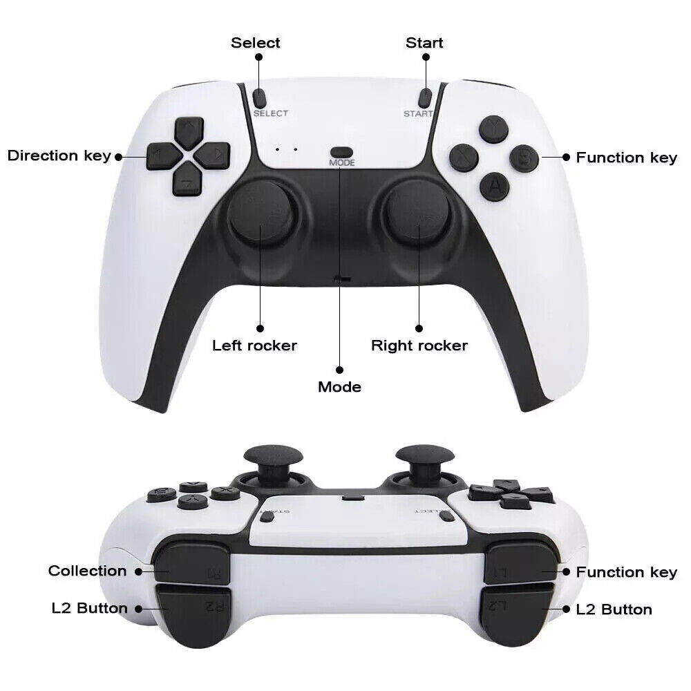 M15 4K 64G HDMI TV Video Game Stick with Gamepad and 2 Wireless Controllers