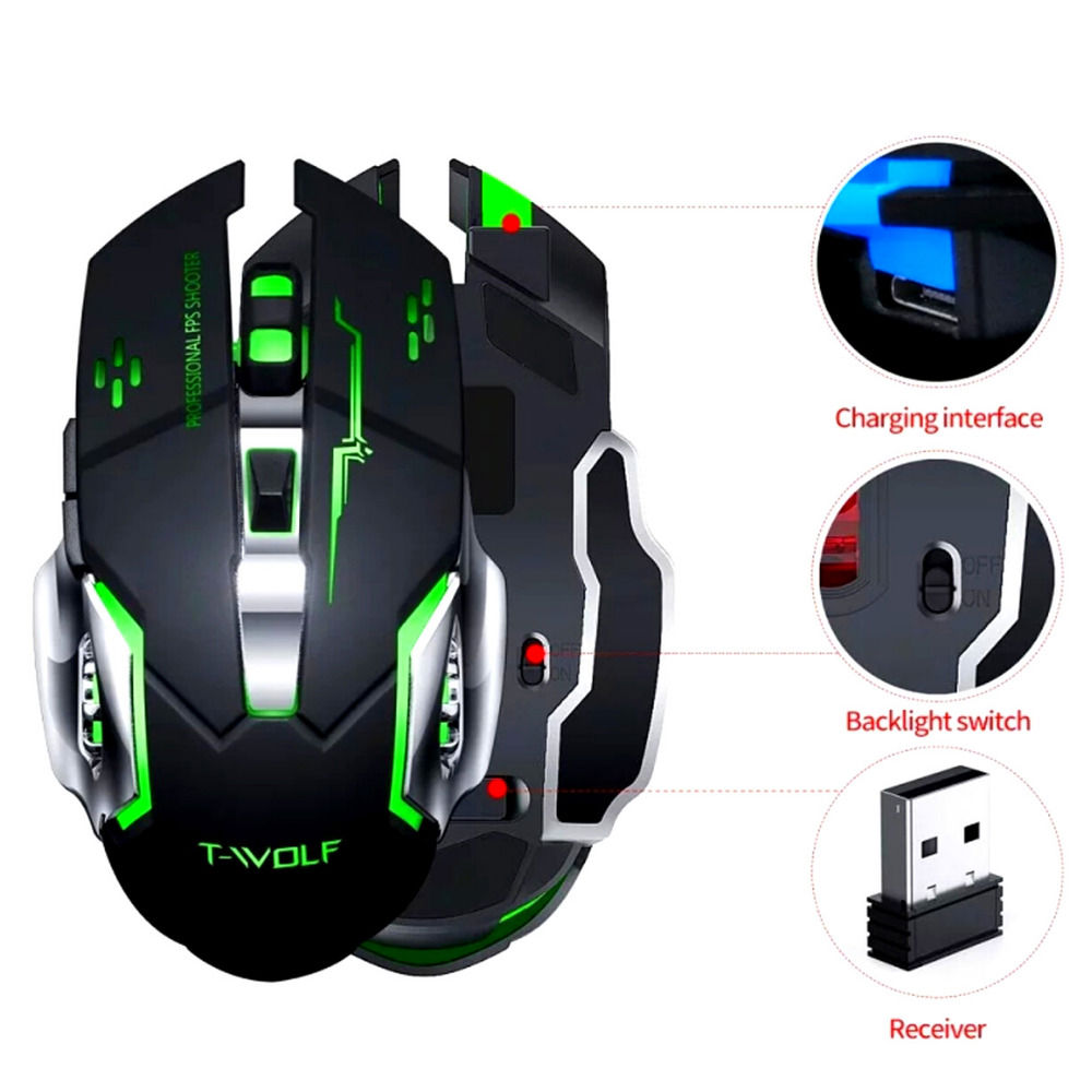Rechargeable LED Gaming Mouse for PC and Laptop