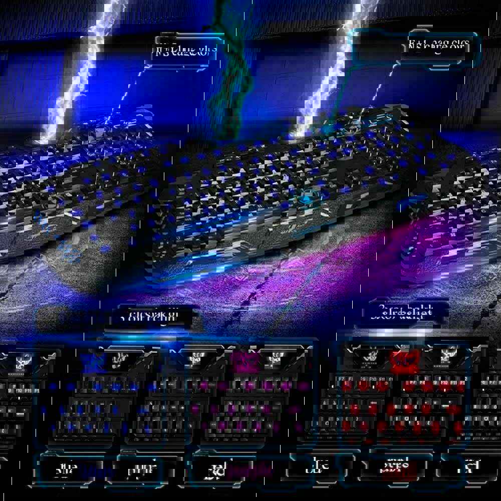 LED Backlit Mechanical Gaming Keyboard and Mouse Set