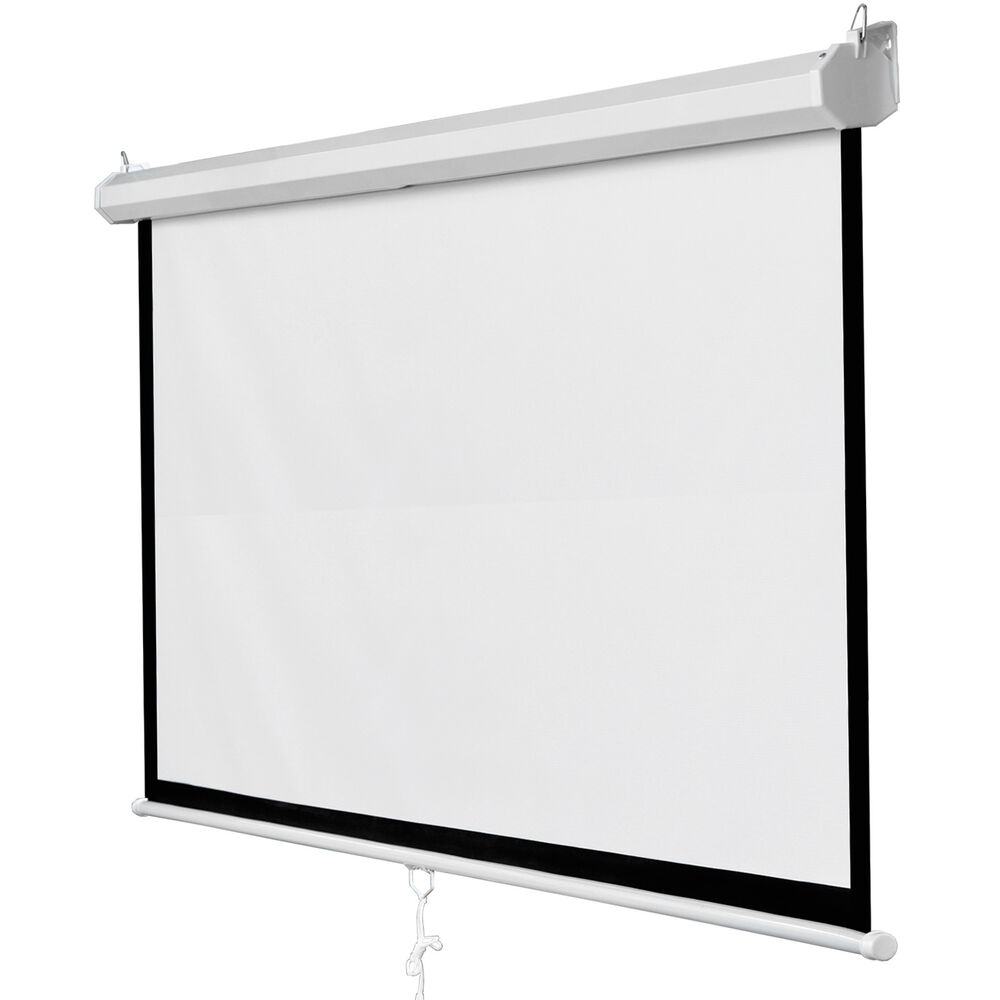 120 Inch Manual Pull Down HD Projector Screen in 1:1 Format