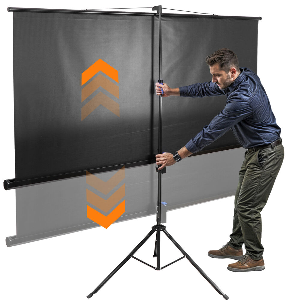 84 Inch 16:9 HD 4K Movie Projection Screen with Stand for Home Theater