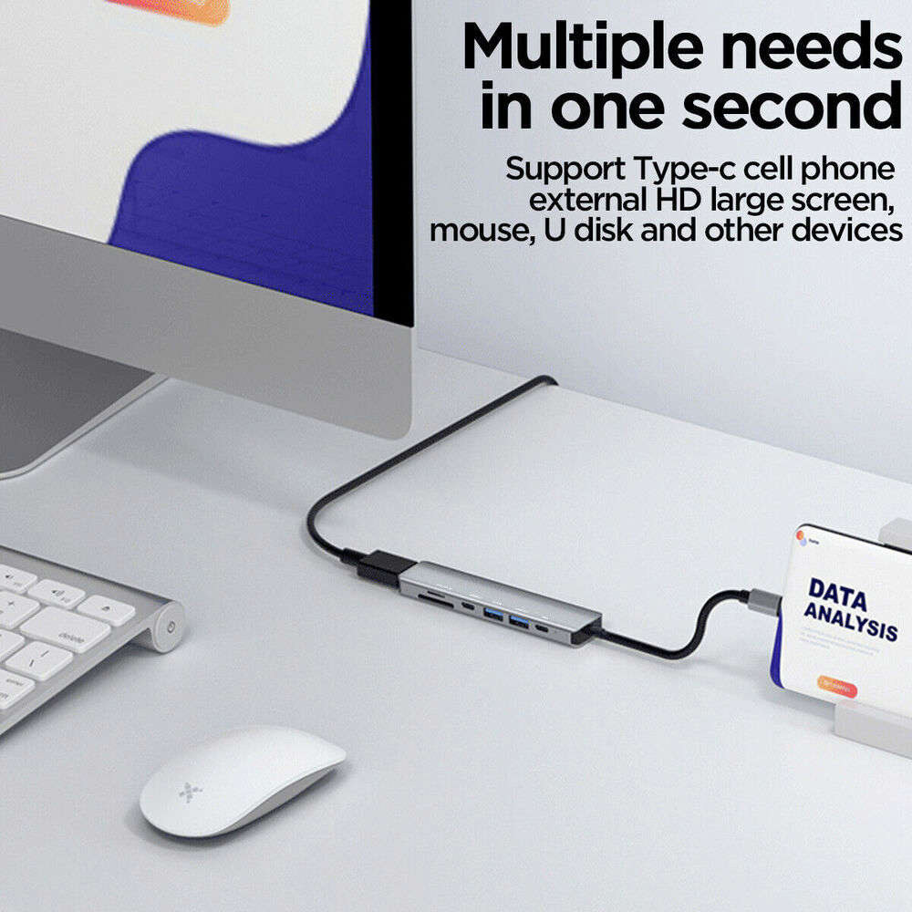 Multiport USB-C Hub Adapter for MacBook Pro/Air