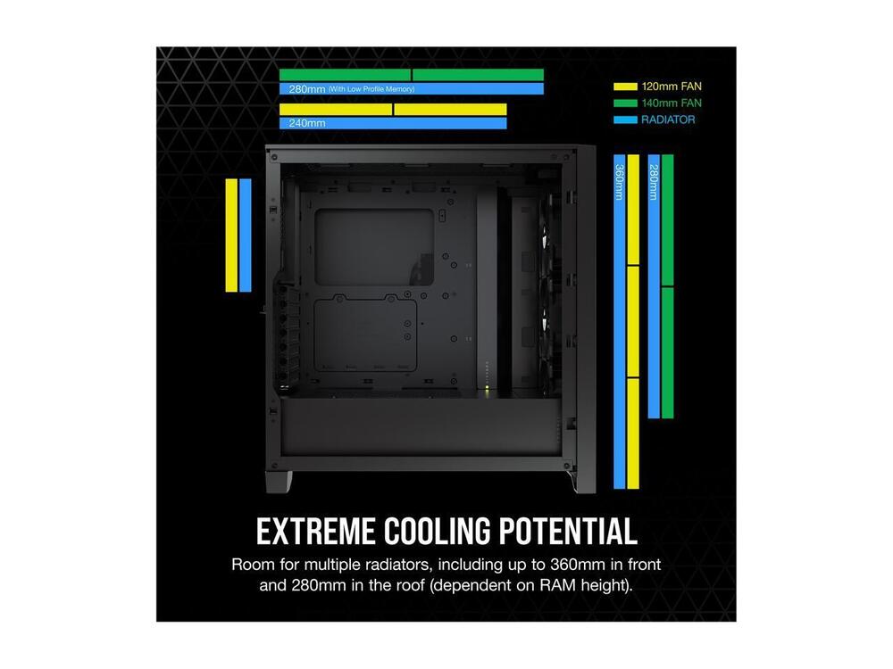 Corsair iCUE 4000X RGB ATX Mid Tower Computer Case