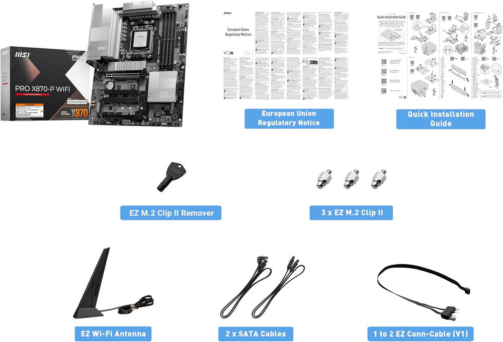 PRO X870-P Wifi Proseries Motherboard - AMD Ryzen 9000/8000/7000 Series