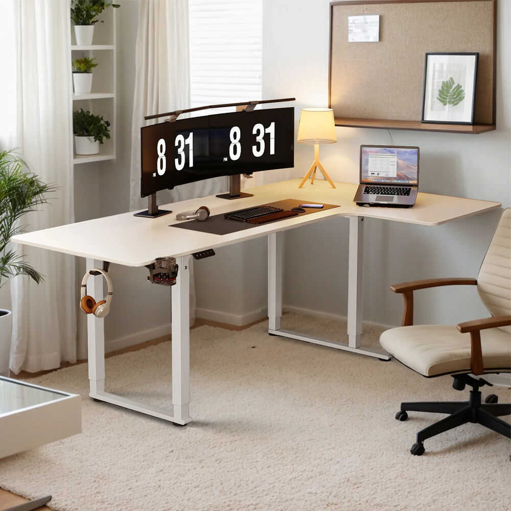 Adjustable Height Standing Desk with Spacious Office Area