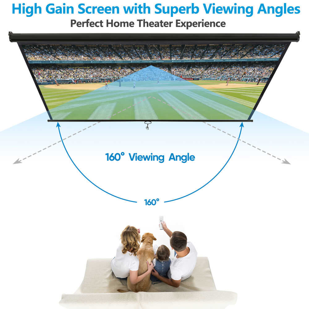 80 Inch 16:9 HD Projector Screen for Home Cinema
