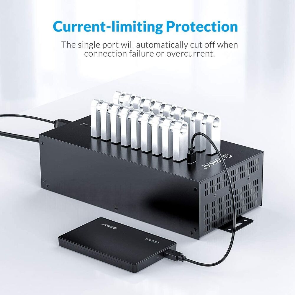 ORICO 20-30 Ports USB 2.0 Metal Hub Industrial Commercial 300W Powered Data Hub