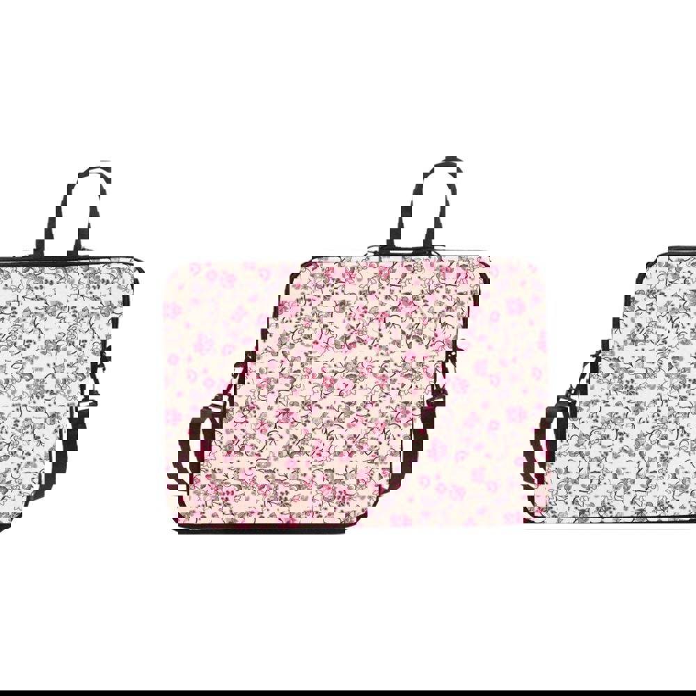 Floral Amour Laptop Handbags - Lightweight, Water-Resistant Neoprene with Double Zipper Protection