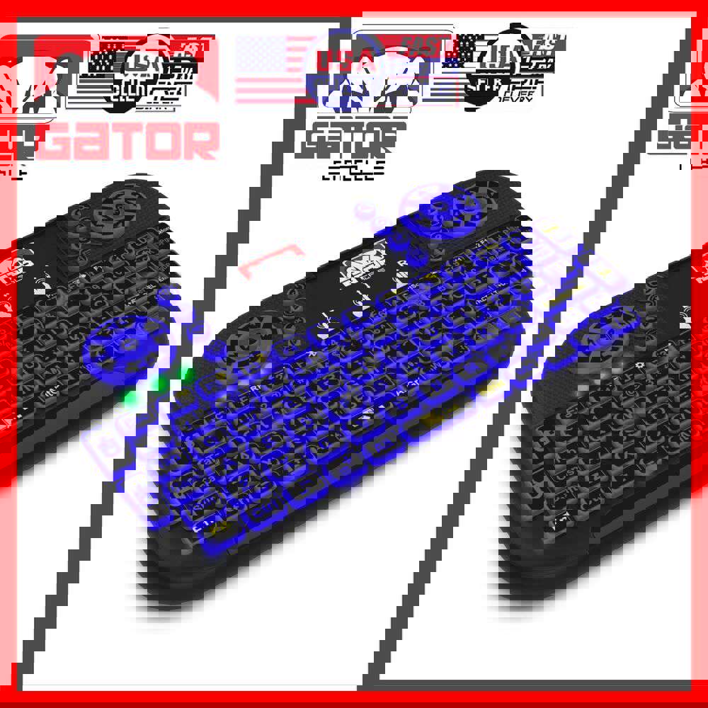 Compact Wireless Bluetooth Keyboard with Integrated Touchpad for Smart-TV, Android TV, and PC