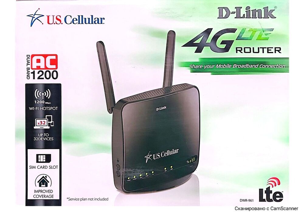 D-Link DWR-961 US Cellular 4G LTE Wireless Router AC1200