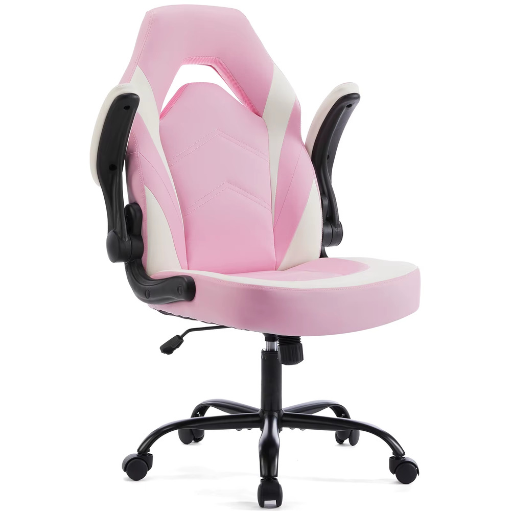 Ergonomic Gaming Desk Chair with Adjustable Leather Comfort