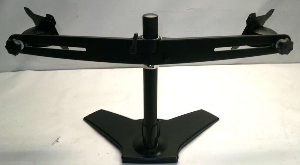 Black Planar Dual Monitor Stand