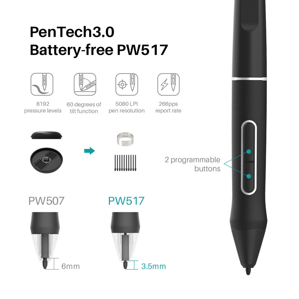HUION Kamvas 16 (2021 Version) Graphics Tablet with Tilt Functionality