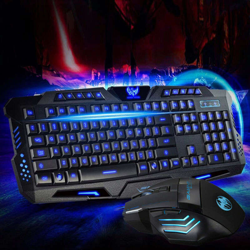 LED Backlit Mechanical Gaming Keyboard and Mouse Set