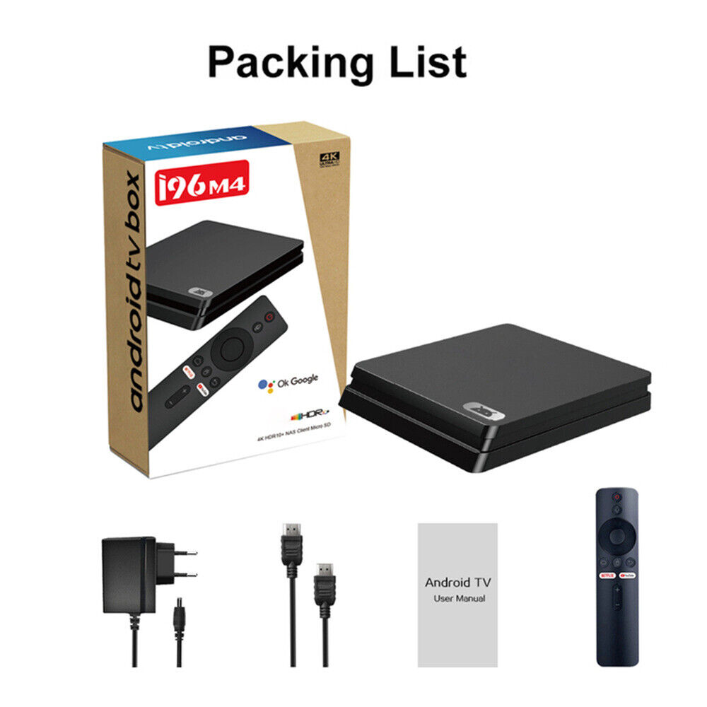 4K HDR Smart TV Box with Wifi and Wireless Screen Projection