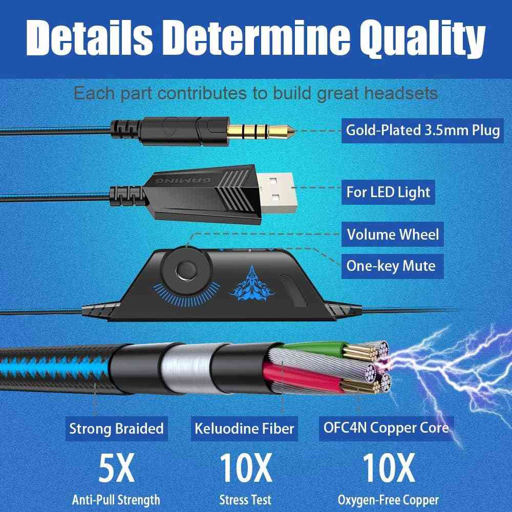 BENGOO G9000 Stereo Gaming Headset for PS4, PC, Xbox One, PS5 Controller with Noise Cancellation