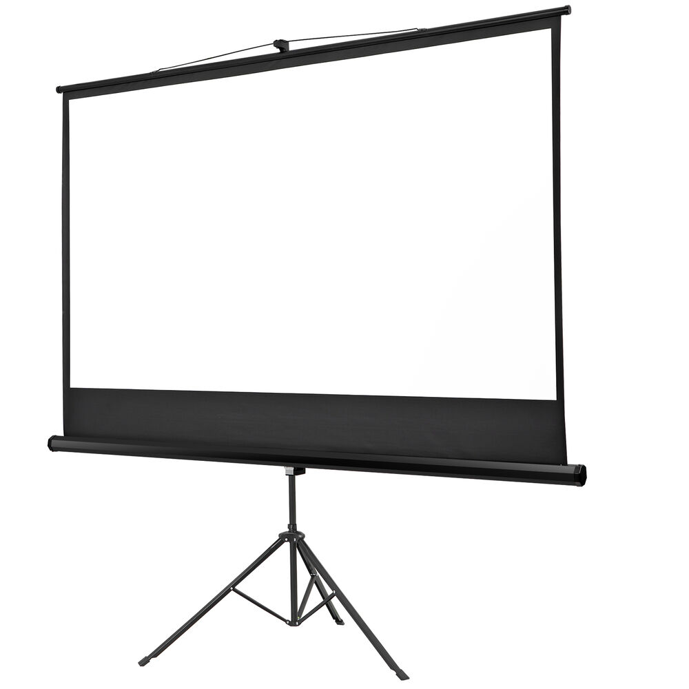 84 Inch 16:9 HD 4K Movie Projection Screen with Stand for Home Theater