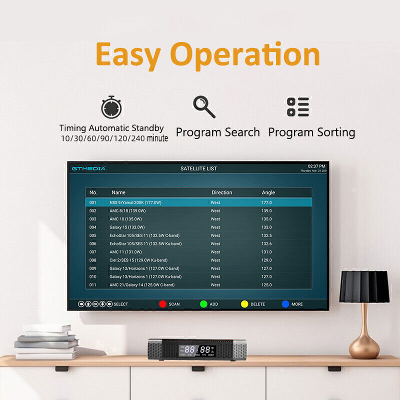 8K UHD DVB-S2/S2X/T2/C Satellite Receiver Android Smart TV Box with 1000M LAN and CI+ Slot