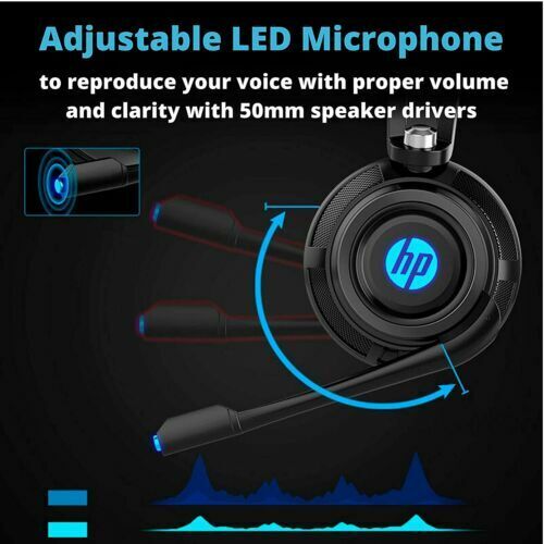 HP Wired Stereo Gaming Headset with Mic and LED Light