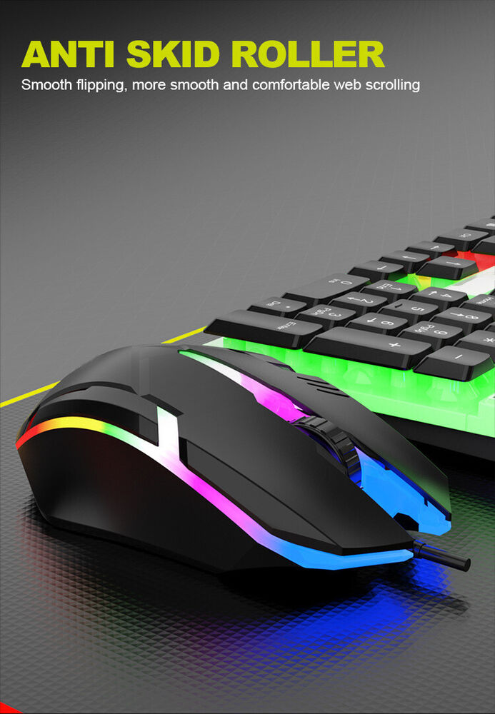 LED Backlit Mechanical Gaming Keyboard and Mouse Set