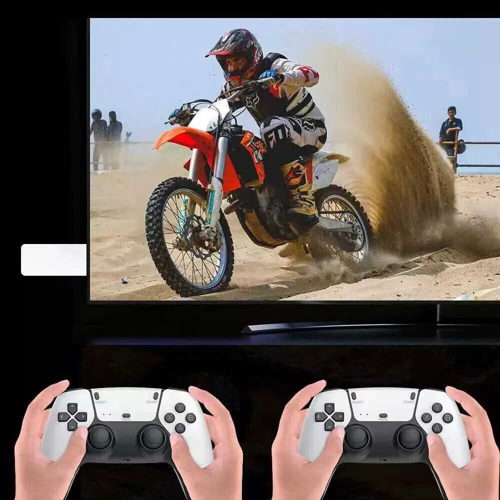 M15 4K 64G HDMI TV Video Game Stick with Gamepad and 2 Wireless Controllers