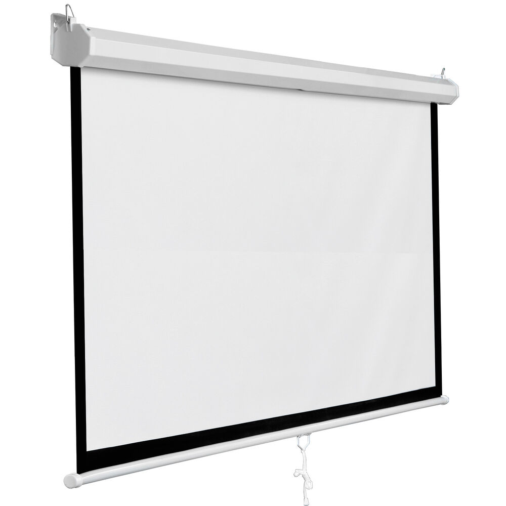 120 Inch Manual Pull Down HD Projector Screen in 1:1 Format