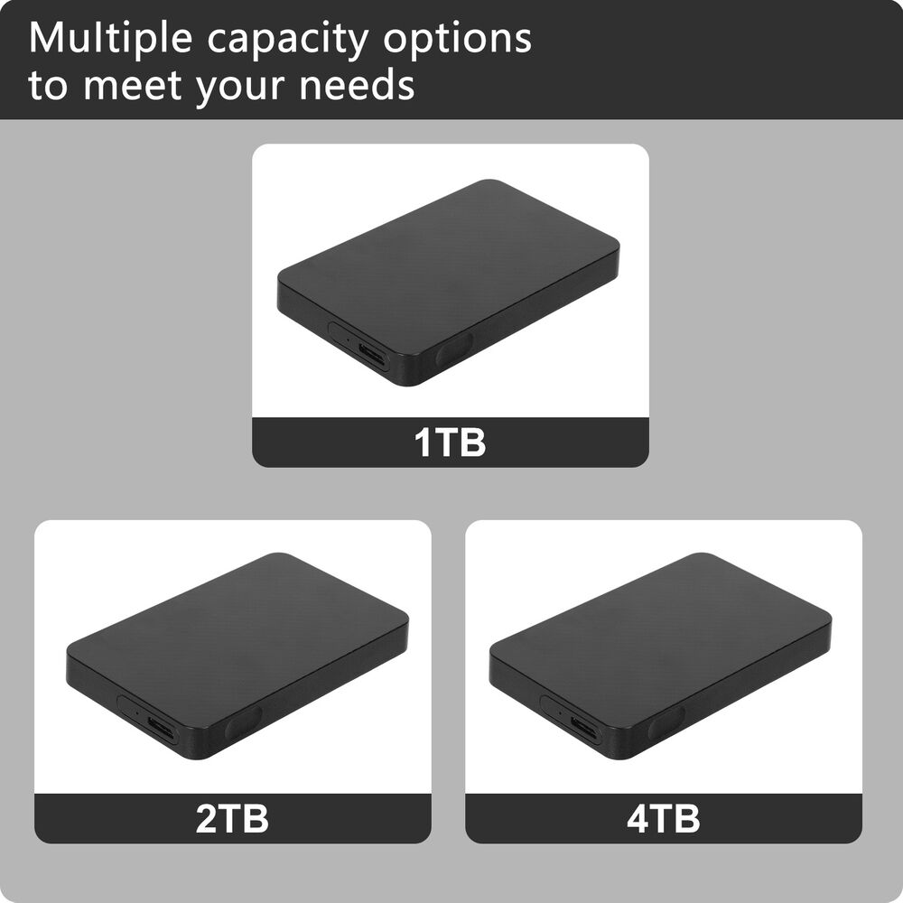 2.5-Inch 1/2/4TB SATA Portable Hard Drive with USB 3.0 High-Speed Interface