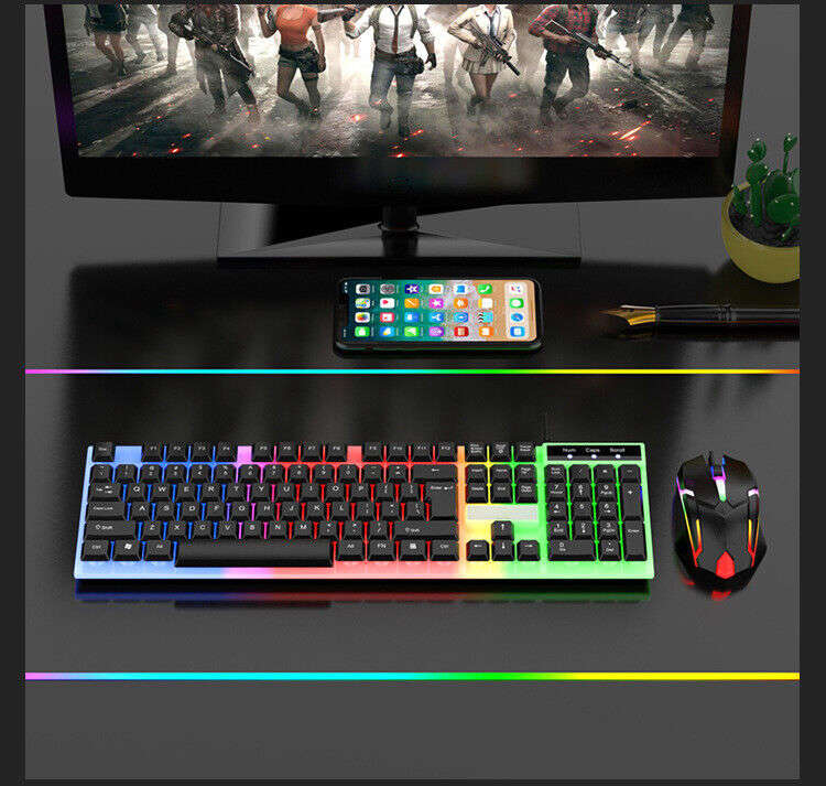 LED Backlit Mechanical Gaming Keyboard and Mouse Set