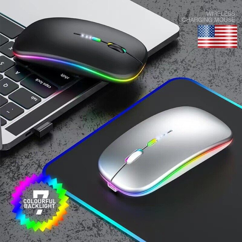Bluetooth 5.1 Dual Mode LED Rechargeable Wireless Mouse