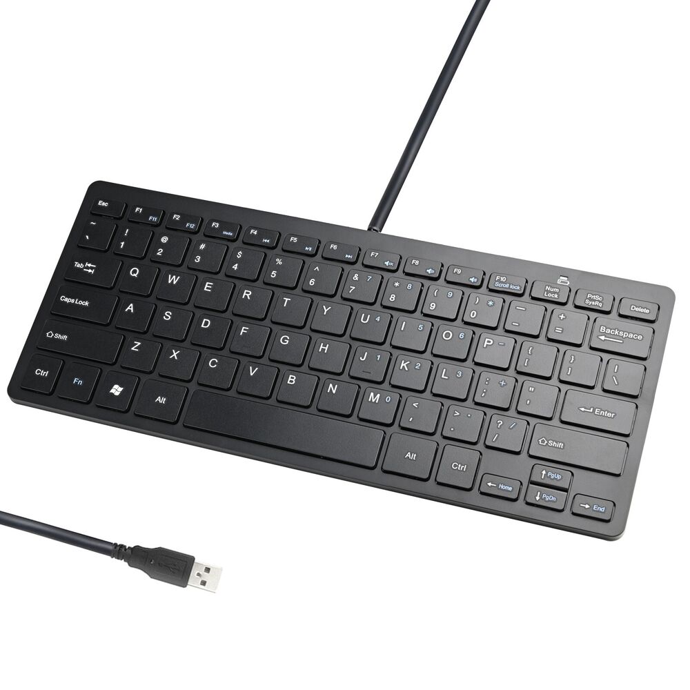 Ultra Thin Mini USB Wired Compact Keyboard
