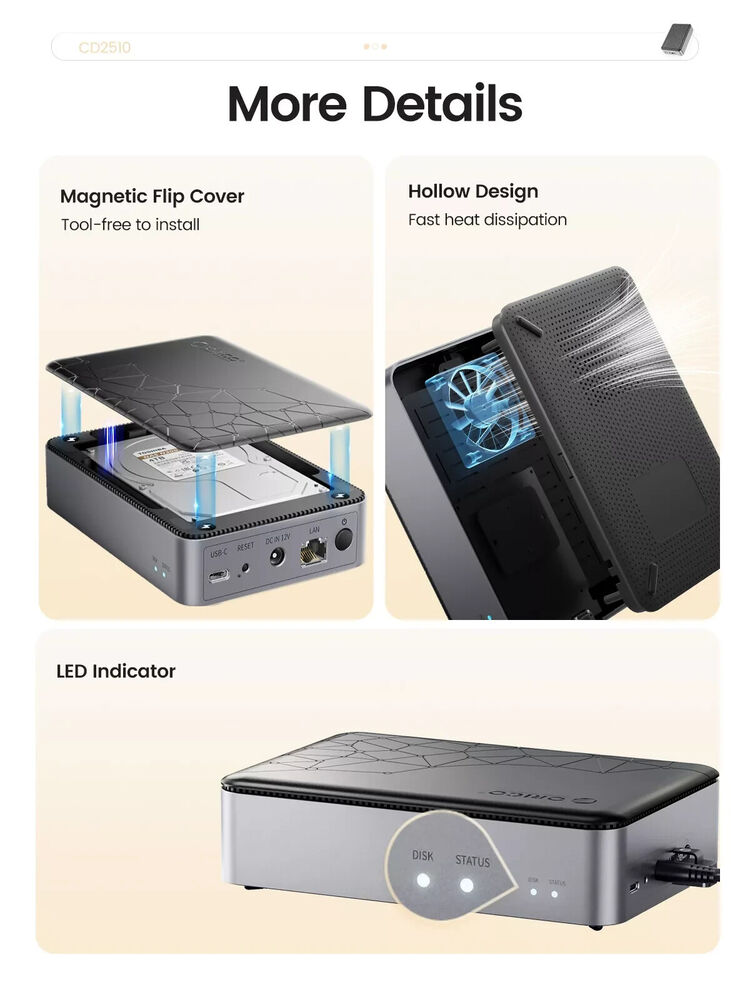 ORICO 2.5 Inch Personal Cloud Storage NAS Hard Drive Enclosure