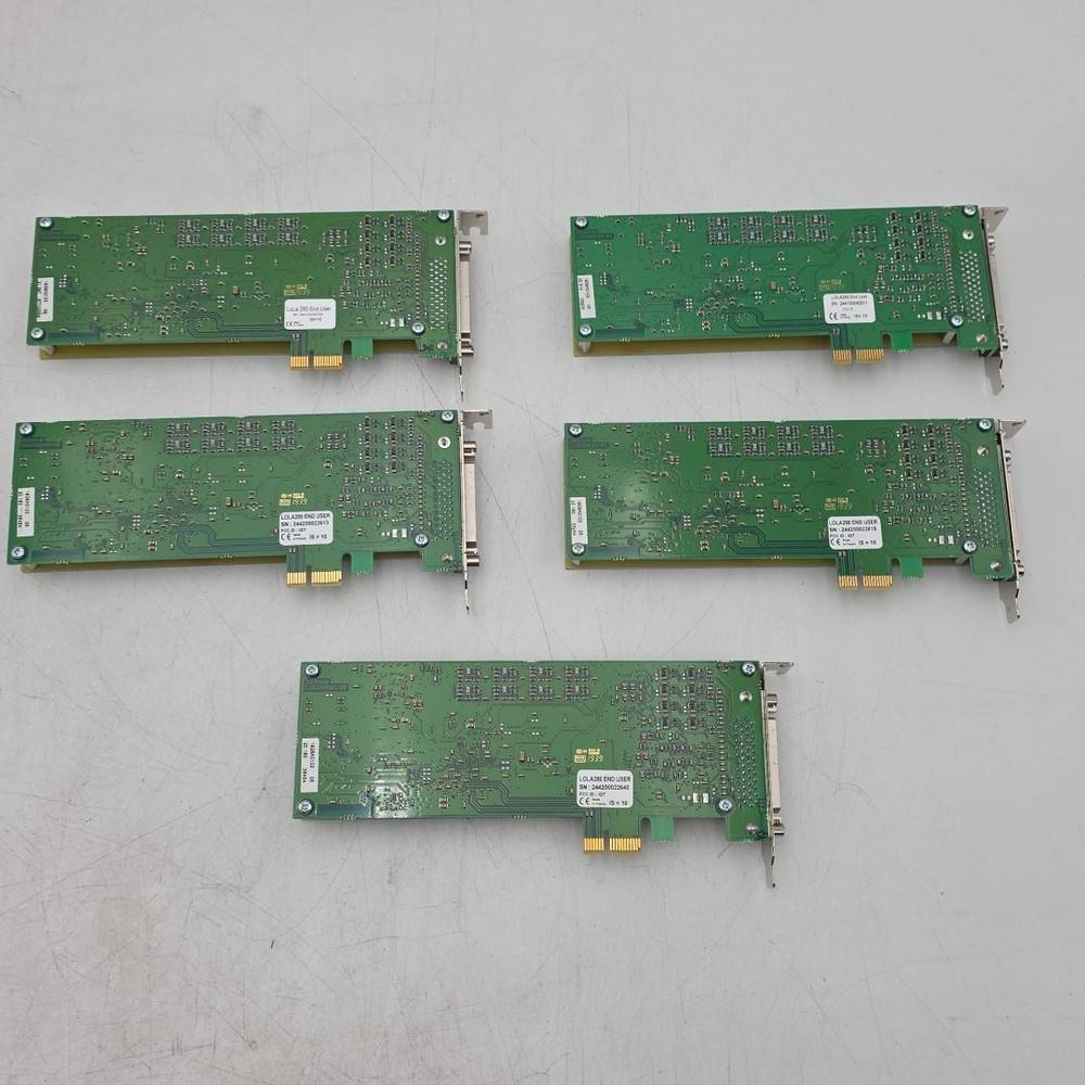 5xDigigram LoLa 280 Logging Skimmer 8 Channel HD Audio Recording PCIe x1 LP Card