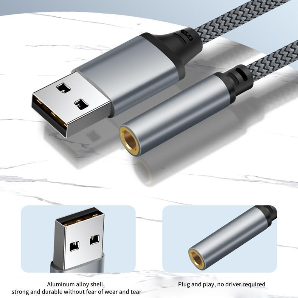 USB to 3.5mm Stereo Headset Audio Adapter