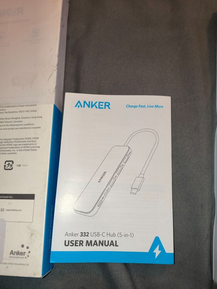 Anker 332 (A8355011) USB-C 5-In-1 4K HDMI 85W Hub Adapter - Black
