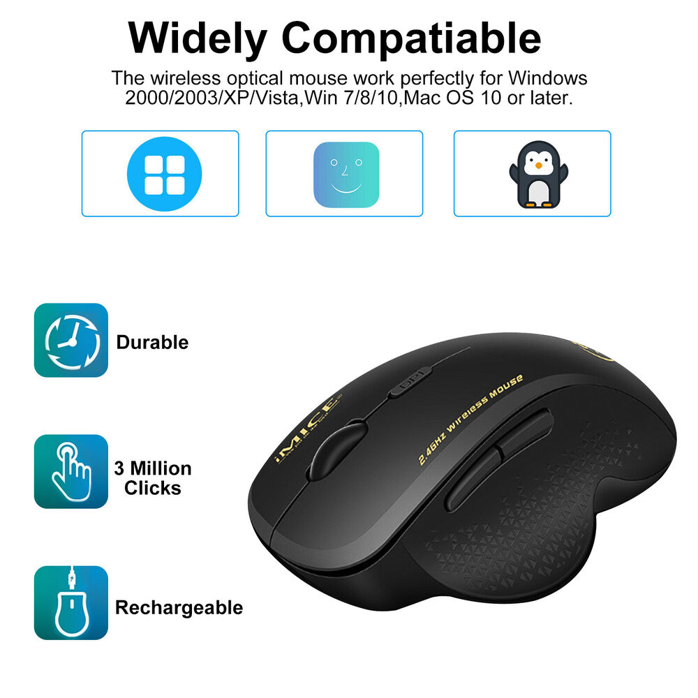 2.4GHz Wireless Optical Gaming Mouse with 6 Buttons