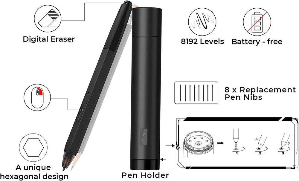 XP-Pen Artist 12 11.6 Inch Graphic Drawing Tablet with Battery-free Stylus