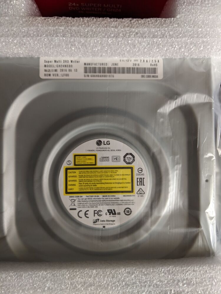 LG GH24NSB0 24x SATA DVD Writer - Black