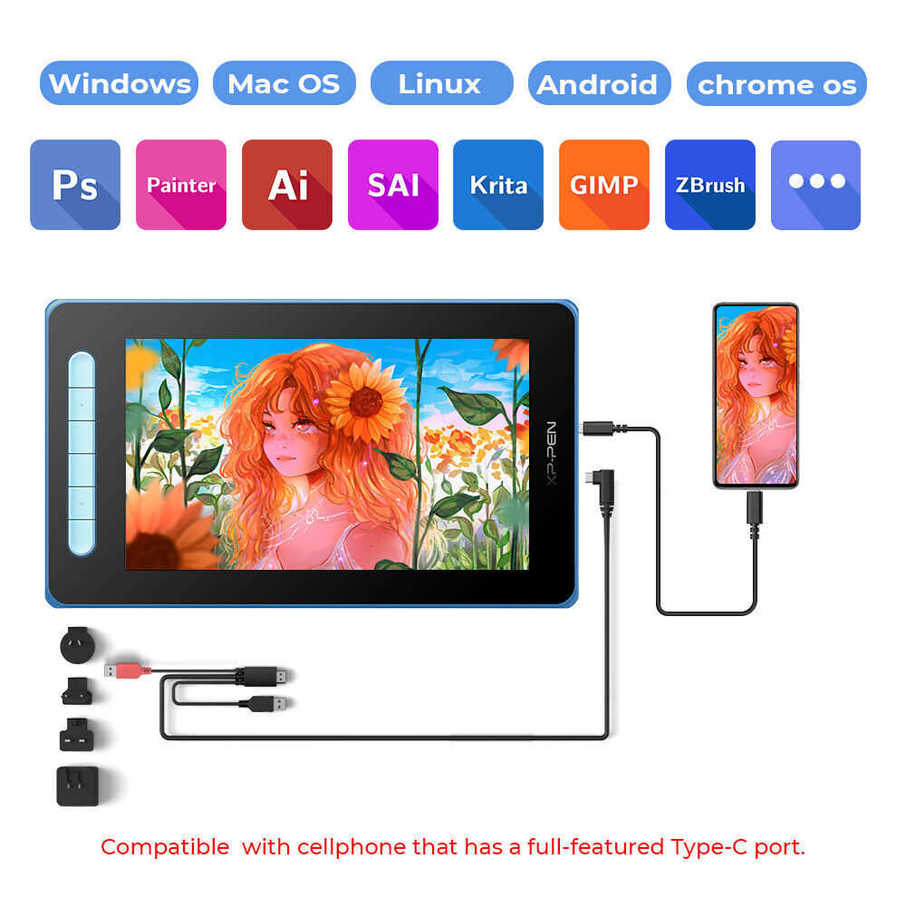 XP-Pen Artist 10 2nd Generation Graphics Tablet with X3 Stylus