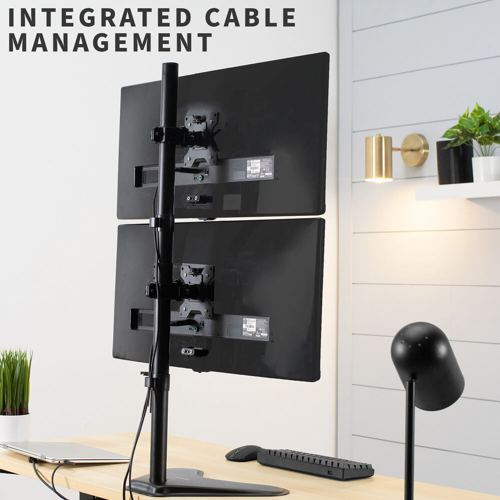 VIVO Dual LCD Monitor Vertical Stand Mount for Ultrawide Screens