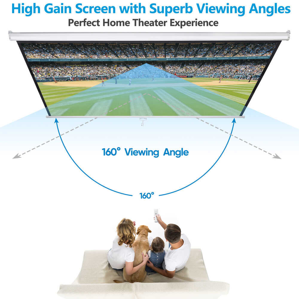 80 Inch 16:9 4K Portable Projector Screen