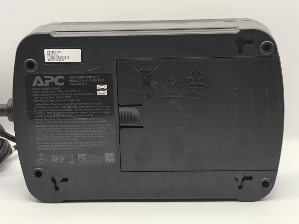 APC Back-UPS 650 Surge Protector Battery Backup BE650G1