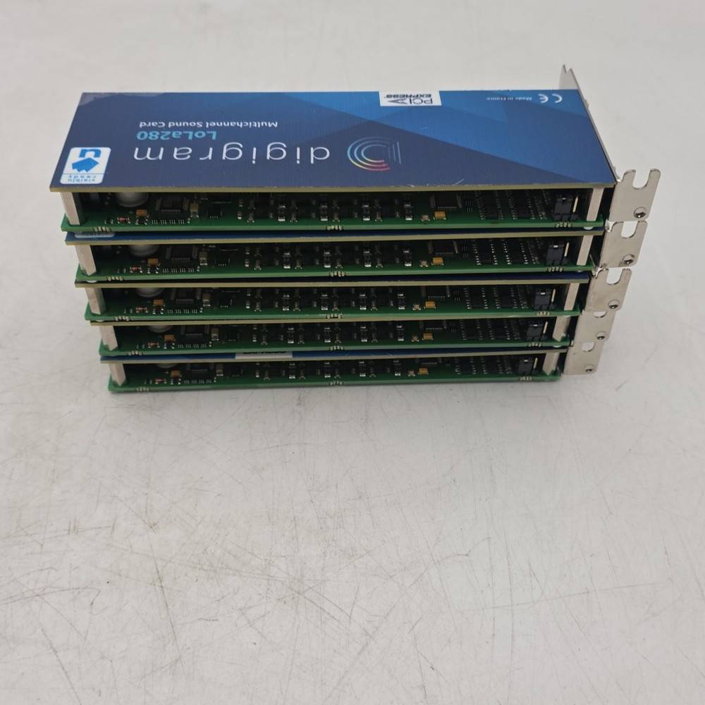 5xDigigram LoLa 280 Logging Skimmer 8 Channel HD Audio Recording PCIe x1 LP Card