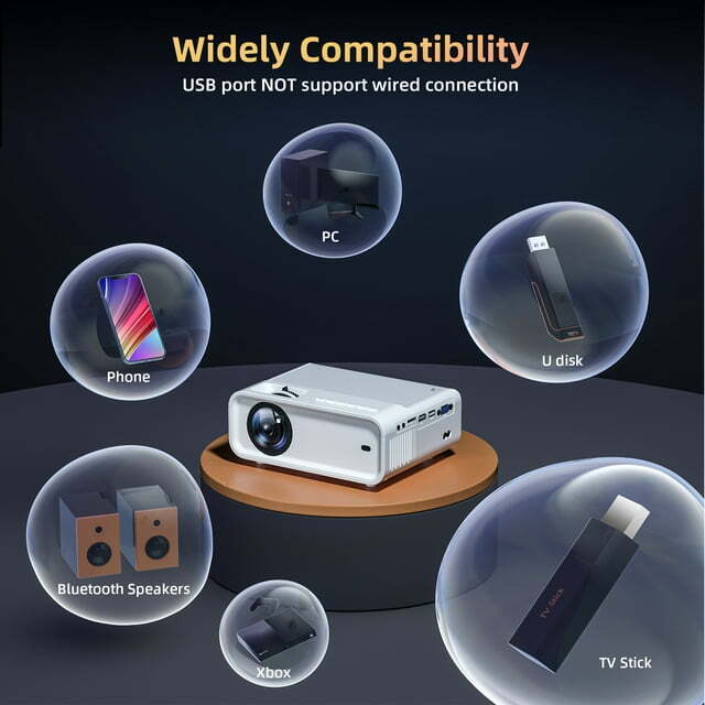 4K Projector with 5G WiFi and Bluetooth for Ultimate Home Theater Experience