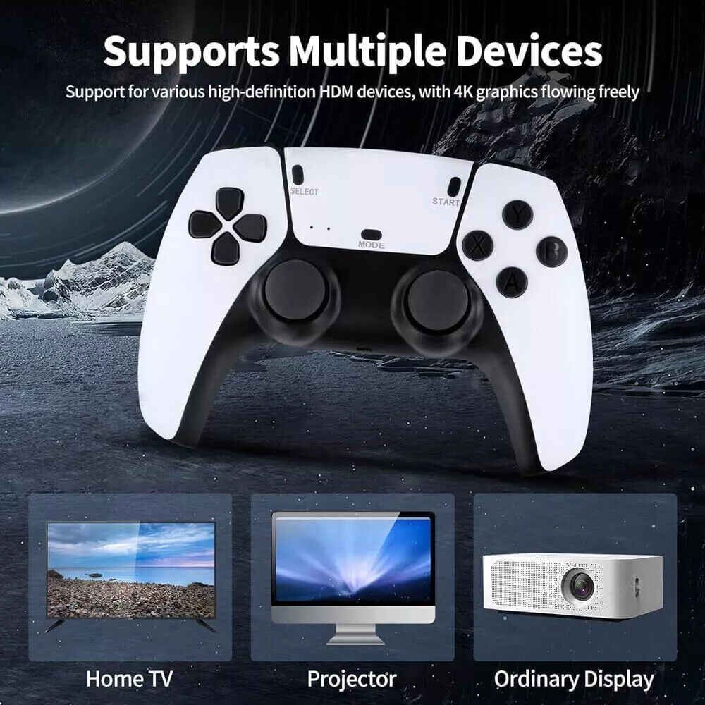 M15 4K 64G HDMI TV Video Game Stick with Gamepad and 2 Wireless Controllers