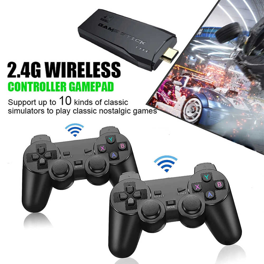 4K HDMI TV Game Stick with 64GB Storage and 30000+ Games