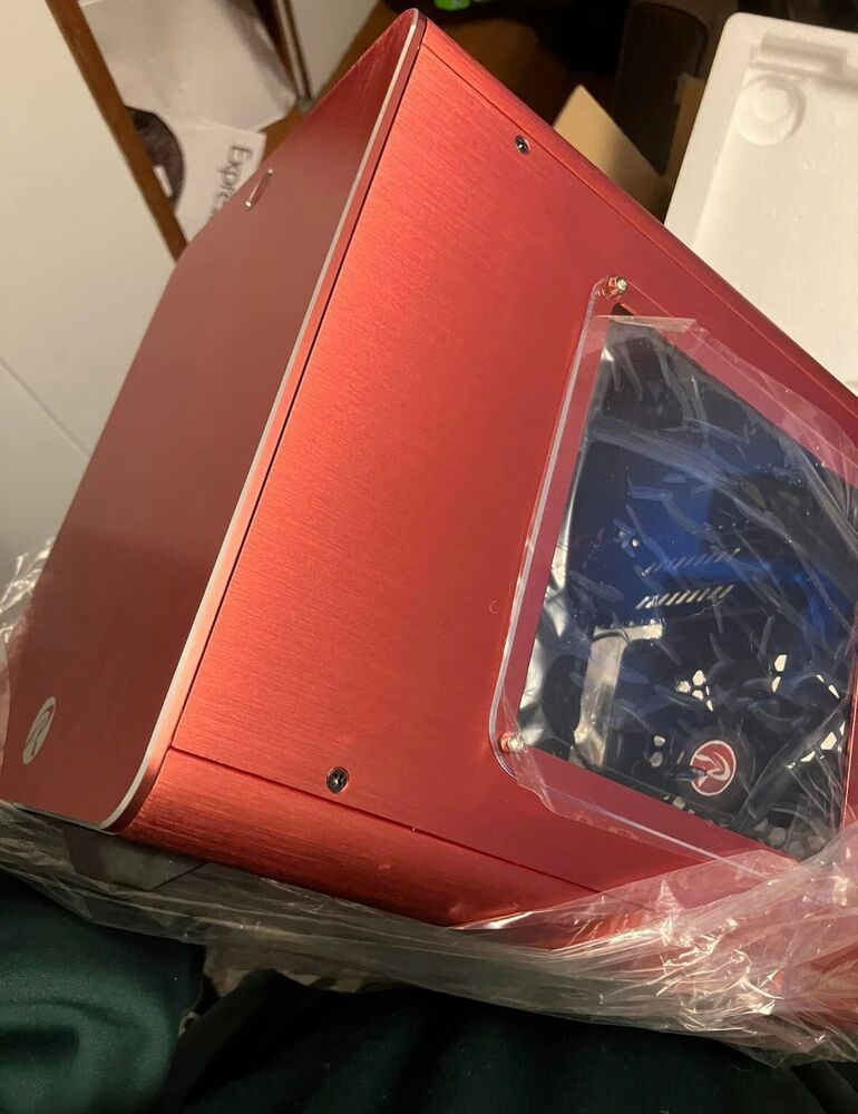NEW IN BOX - RAIJINTEK METIS RED ALUMINUM Mini ITX PC Chassis Case