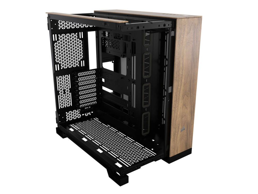 CORSAIR 6500X Mid-Tower Dual Chamber PC Case, Black/Walnut, CC-9011282-WW